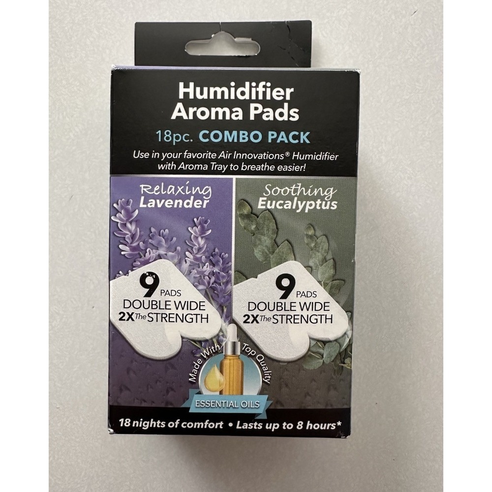 Air Innovations 18 Pack Humidifier Aroma Pads Essential Oil Eucalyptus Lavender